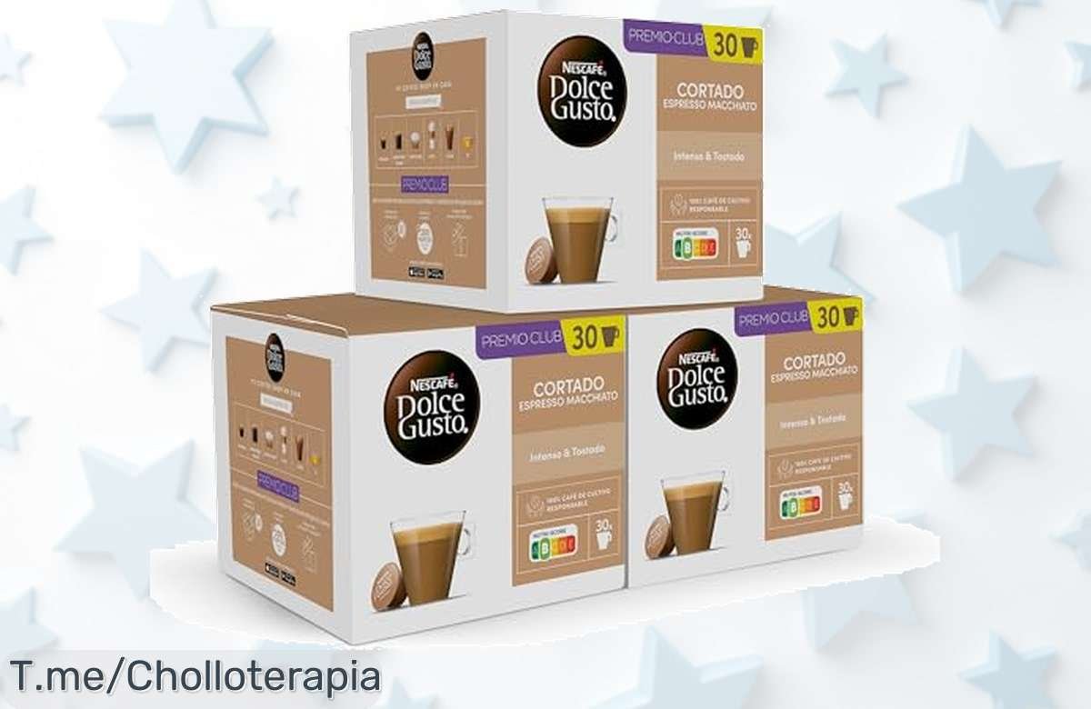 Descubre el Súper Chollo de 90 cápsulas NESCAFÉ Dolce Gusto Cortado y disfruta un café gourmet en casa. ¡Aprovecha este Ofertón antes de que se agote!