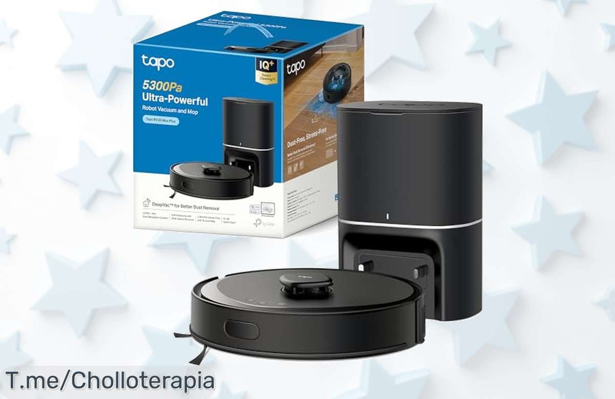 Descubre el Tapo RV30 MAX Plus con succión de 5300Pa y fregado inteligente, ¡un super chollo para limpiar sin esfuerzo! Aprovecha esta oferta única antes de que se agote.
