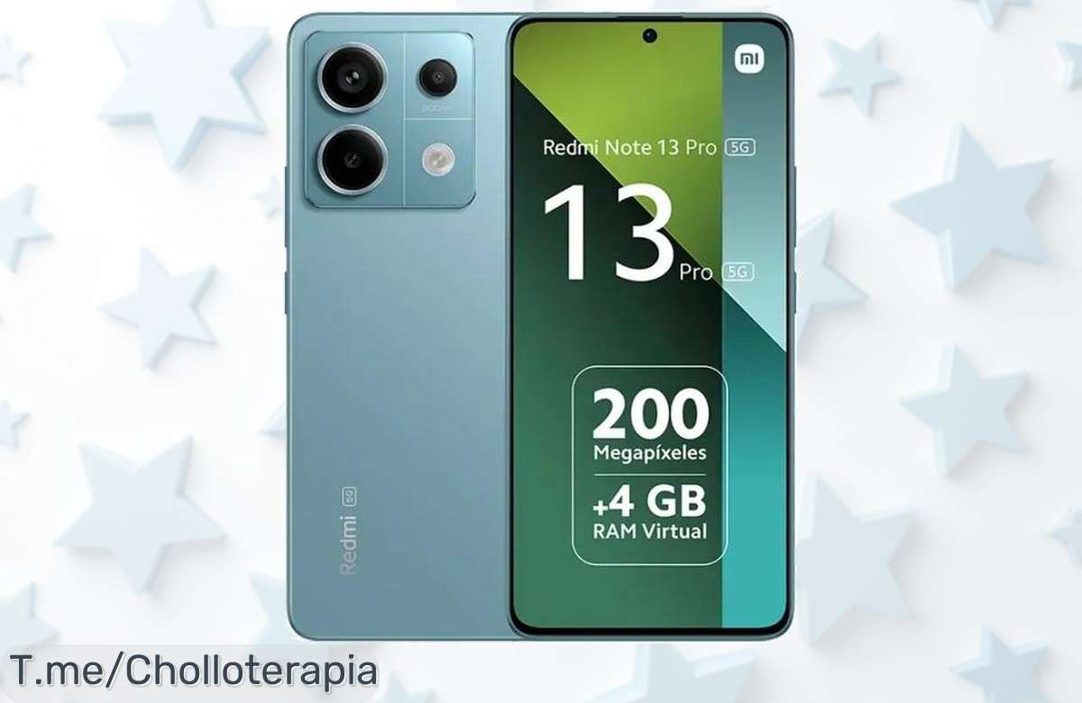 Descubre el Xiaomi Redmi Note 13 Pro 5G: Pantalla AMOLED increíble y cámara de 200MP, ¡un super chollo que vuela! No pierdas esta oferta limitada, actúa ya.