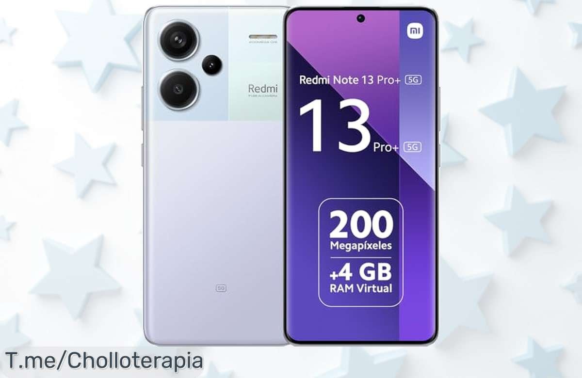 Descubre el Xiaomi Redmi Note 13 Pro+ 5G con cámara de 200MP y carga rápida en solo 19 minutos, ¡hazte con este ofertón antes que se agoten!