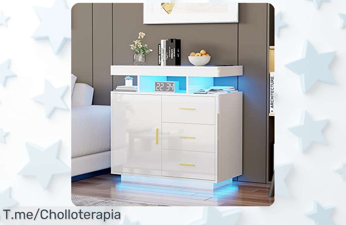 Descubre el aparador de cocina que ilumina tu hogar y carga tus dispositivos, ¡aprovecha este ofertón único con descuento brutal antes de que se agote!
