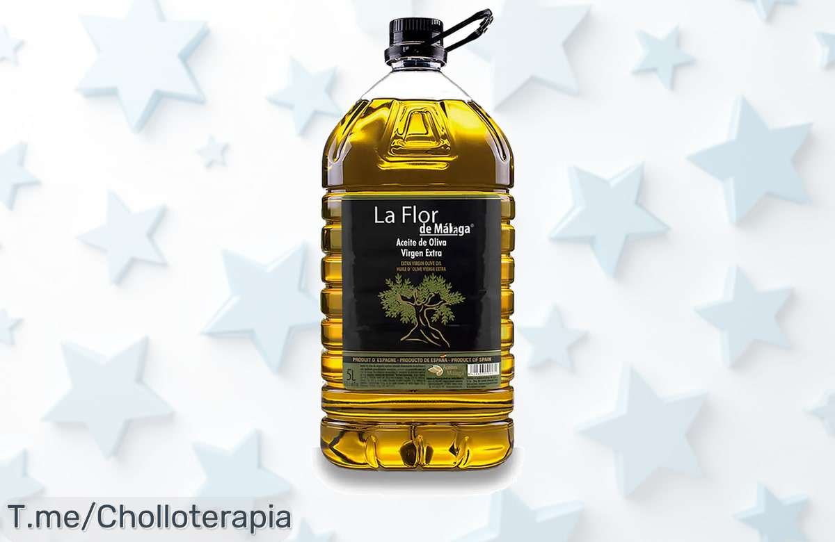Descubre el auténtico sabor del aceite de oliva virgen extra La Flor de Málaga: ¡5 litros a un precio loco! Aprovecha este ofertón y usa tu cupón, la oferta es limitada.