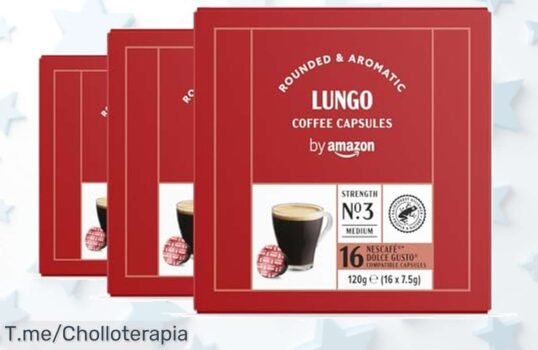 Descubre el café Lungo con notas de chocolate en 48 cápsulas, ¡un super chollo que transformará tus mañanas! No dejes pasar esta oferta limitada y hazlo tuyo ahora