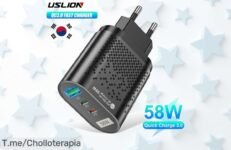 Descubre el cargador USB tipo C de 58W, carga rápida para que tu tablet y portátil nunca se queden sin batería ¡Compra ahora, oferta limitada a precio loco!