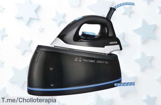 Descubre el centro de planchado ultrapotente Jocca con 2400W y suela de cerámica, ¡un ofertón que transforma tu ropa! Apresúrate, ¡las unidades vuelan y este precio loco no durará!