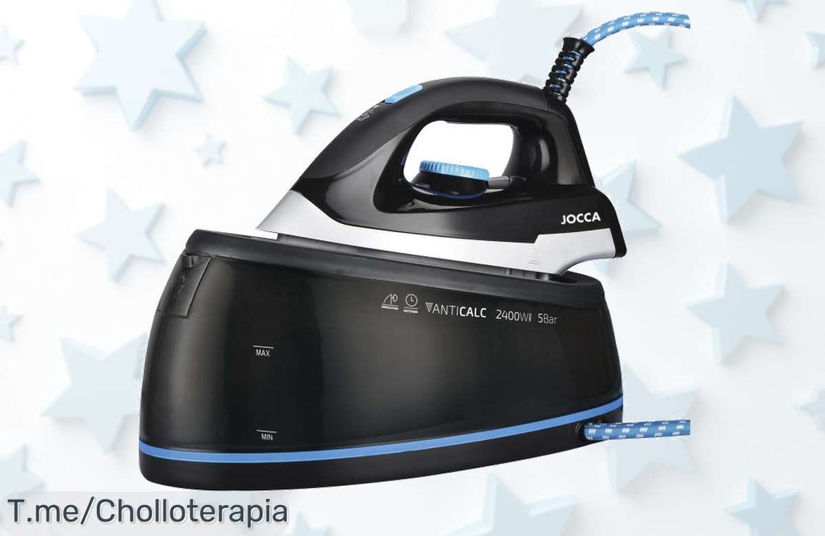Descubre el centro de planchado ultrapotente Jocca con 2400W y suela de cerámica, ¡un ofertón que transforma tu ropa! Apresúrate, ¡las unidades vuelan y este precio loco no durará!