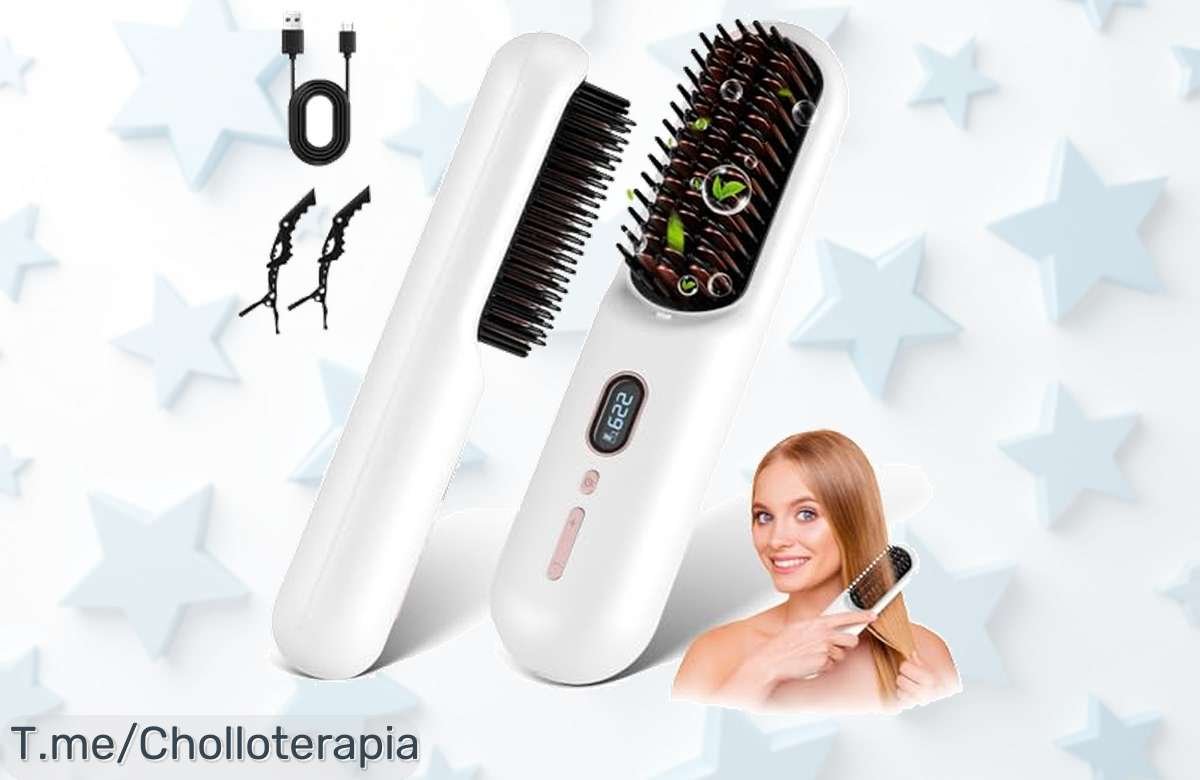 Descubre el cepillo alisador portátil que transforma tu cabello en 30 segundos; ¡con un precio loco y disponible solo por poco tiempo, no te quedes sin él!