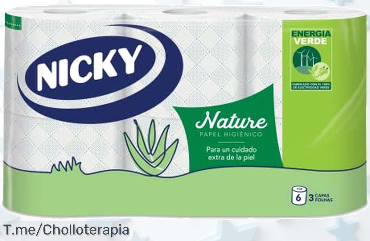 Descubre el chollazo de papel higiénico Nicky Nature: 6 rollos suaves como nubes con aloe vera, ¡una frescura única que no puedes dejar pasar! Actúa rápido y consigue esta oferta limitada.