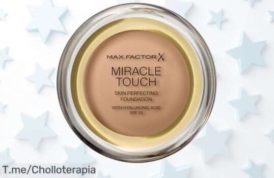 Descubre el chollo de Max Factor Miracle Touch: hidratación y protección solar con ácido hialurónico, ¡luce fabulosa ya! No te lo pierdas, oferta limitada