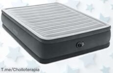 Descubre el colchón hinchable Comfort Plush: inflado en solo 4 minutos, soporta hasta 272 kg y es fácil de llevar ¡Aprovecha este ofertón único antes de que se agote!