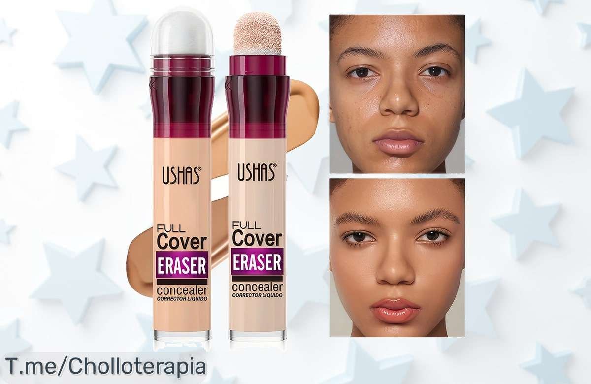 Descubre el corrector mágico que borra ojeras y manchas con hidratación duradera ¡Ofertón único para una piel perfecta, actúa ya antes de que se acabe!