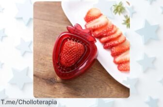 Descubre el cortador de fresas que transformará tus postres en un super chollo; quita tallos en segundos y disfruta creando recetas deliciosas ¡Ofertón limitado, actúa ya!