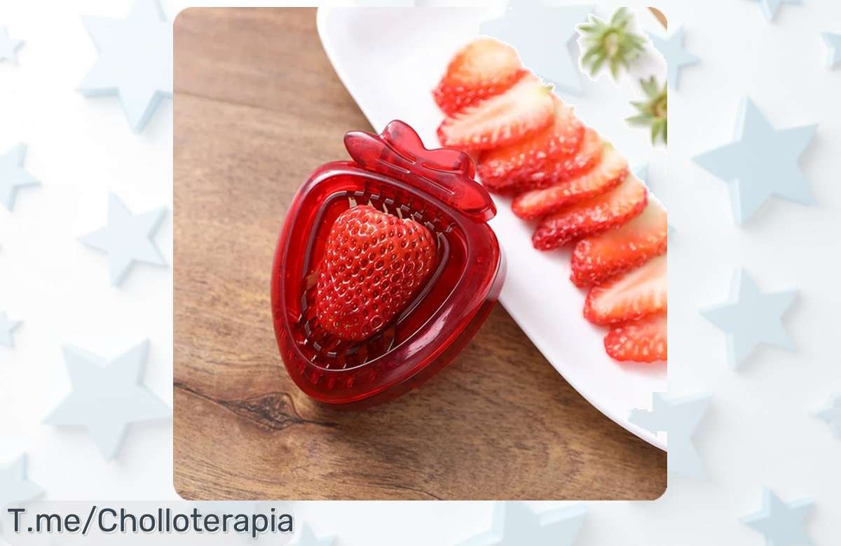 Descubre el cortador de fresas que transformará tus postres en un super chollo; quita tallos en segundos y disfruta creando recetas deliciosas. ¡Ofertón limitado, actúa ya!