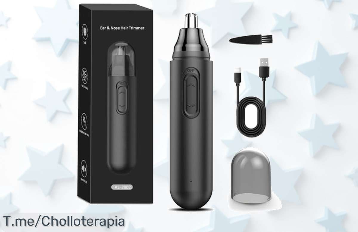 Descubre el cortapelos de nariz y orejas más indoloro del mercado, recargable por USB y fácil de limpiar. ¡Aprovecha este super chollo antes que se agote!