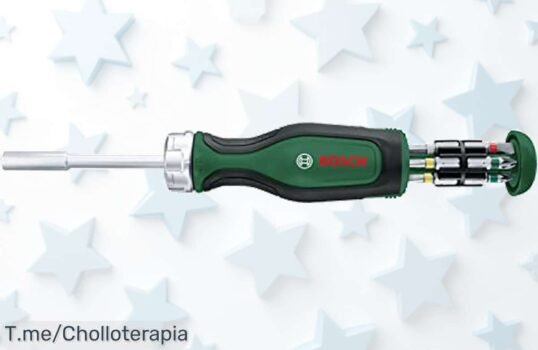 Descubre el destornillador de carraca Bosch: potencia brutal, 12 puntas listas para todo y un cambio fácil ¡Aprovecha este ofertón limitado antes que se acabe!