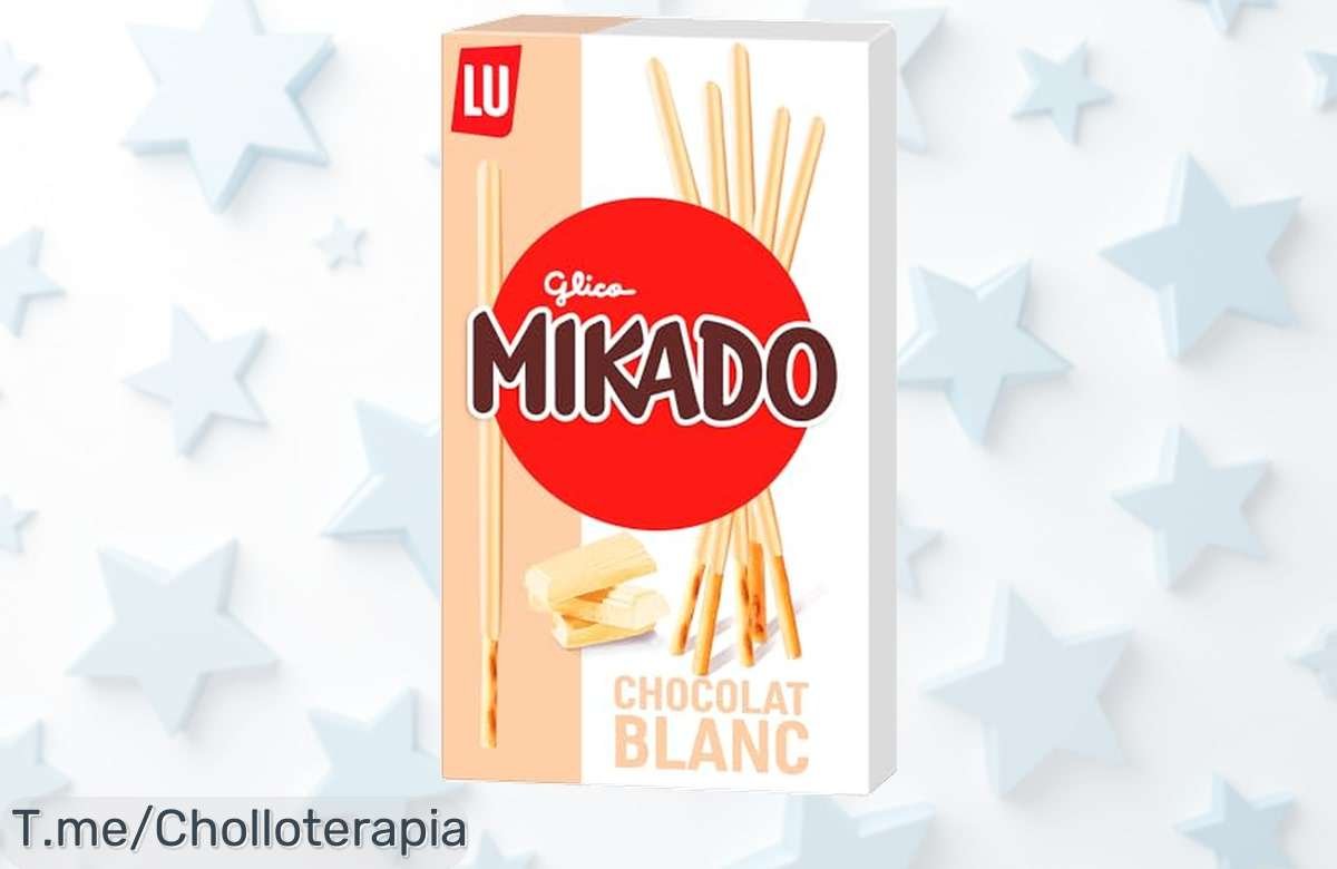 Descubre el dulzor de Mikado, palitos crujientes cubiertos de chocolate blanco que cautivan a todos. Aprovecha este super chollo y llévate tu pack antes de que se agote.