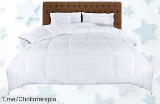 Descubre el edredón acolchado que transformará tus noches en abrazos cálidos, con un super chollo único para disfrutar de un descanso inigualable ¡Compra ya antes que se agote!