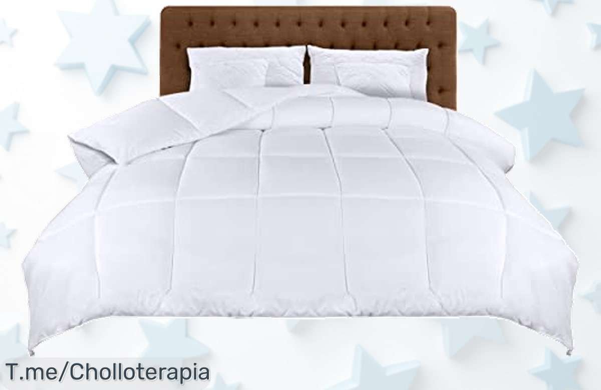 Descubre el edredón acolchado que transformará tus noches en abrazos cálidos, con un super chollo único para disfrutar de un descanso inigualable. ¡Compra ya antes que se agote!
