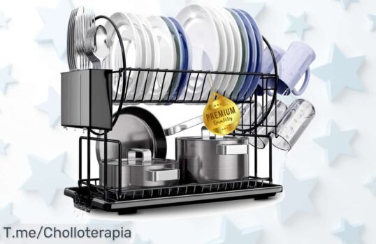 Descubre el escurridor de platos JUPPLIES, un super chollo con drenaje automático que hará tu vida más fácil ¡No lo dejes pasar, compra ya y transforma tu cocina!