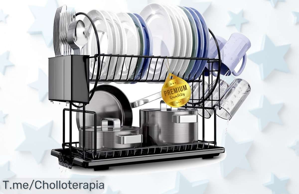 Descubre el escurridor de platos más innovador del año y disfruta de un drenaje automático que te hará la vida más fácil. ¡Aprovecha este ofertón antes de que se agote!