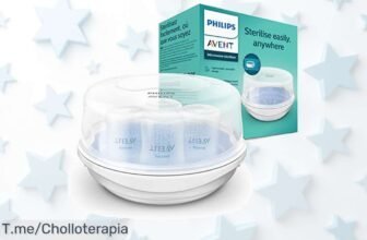 Descubre el esterilizador a vapor Philips Avent que desinfecta en un abrir y cerrar de ojos, ¡con precio loco! No te quedes sin él, aprovecha este ofertón antes de que se agote