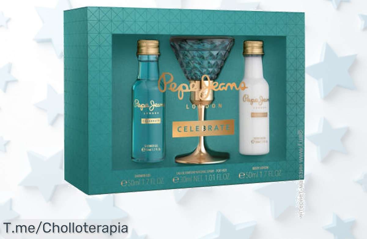 Descubre el estuche PEPE JEANS CELEBRATE FOR HER: ¡perfume, gel y loción corporal que cuidan tu piel! Aprovecha este ofertón limitado y regálate un lujo ahora mismo.