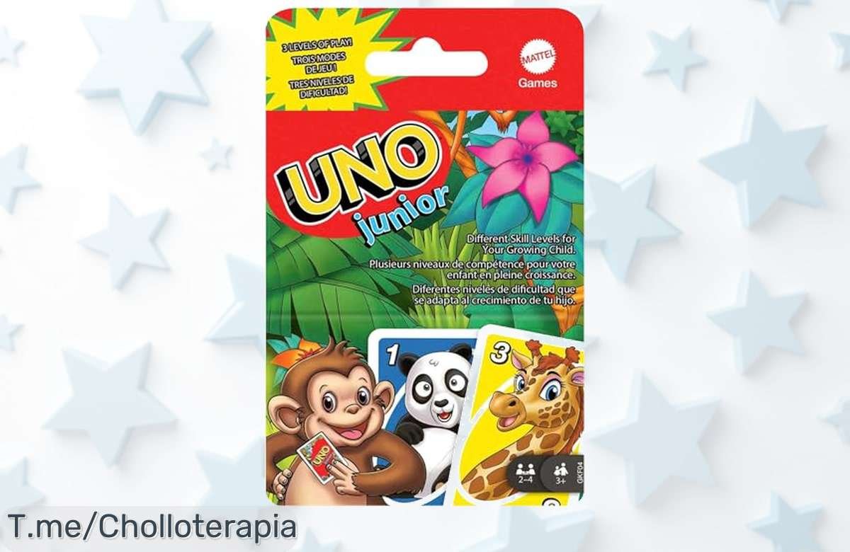 Descubre el juego UNO Junior, un ofertón lleno de diversión y aprendizaje para tus peques. ¡Apresúrate a conseguirlo antes que se acabe esta oportunidad única!
