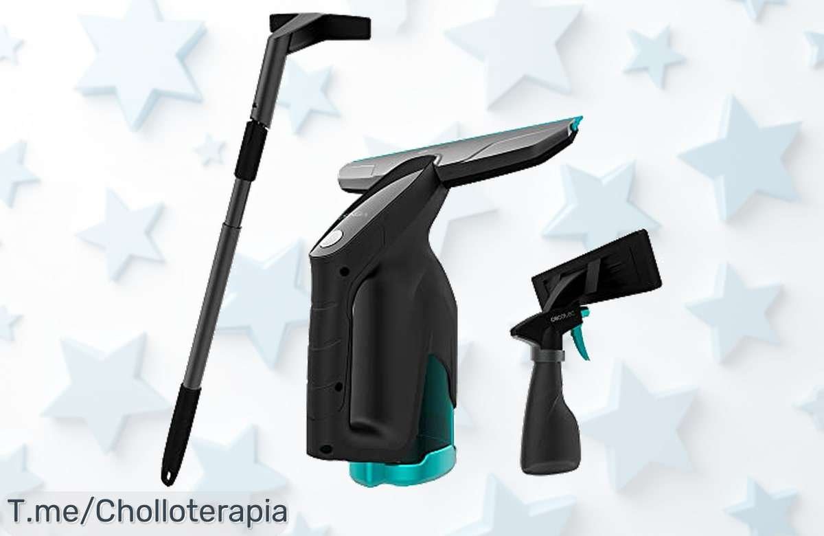 Descubre el limpiacristales que aspira y limpia en un dos por tres, con batería potente de 40 min. ¡Oferta limitada! No dejes escapar este super chollo, compra ya y brilla tu hogar.