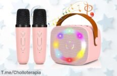 Descubre el micrófono karaoke que hará brillar tus fiestas, con 2 inalámbricos y luces LED ¡Aprovecha este mega chollo antes de que se agote!