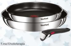 Descubre el ofertón: Sartenes Tefal Ingenio Emotion con mango intercambiable que ahorran espacio ¡Cocina fácil y deliciosa! Aprovecha este precio loco, solo por tiempo limitado