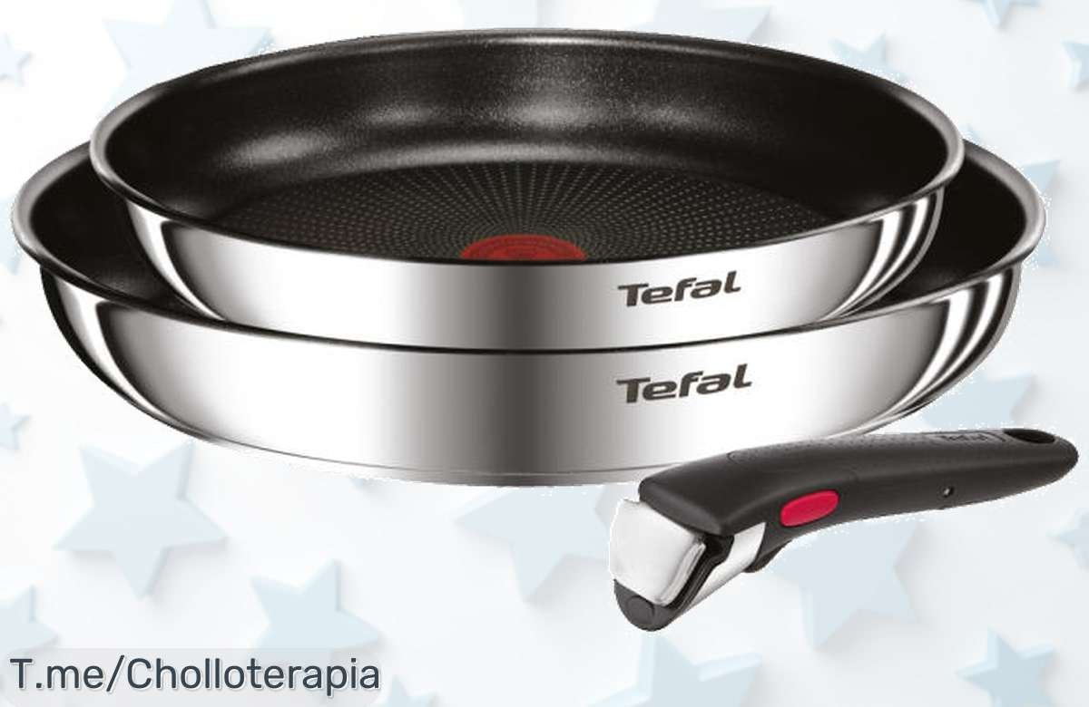 Descubre el ofertón: Sartenes Tefal Ingenio Emotion con mango intercambiable que ahorran espacio. ¡Cocina fácil y deliciosa! Aprovecha este precio loco, solo por tiempo limitado.