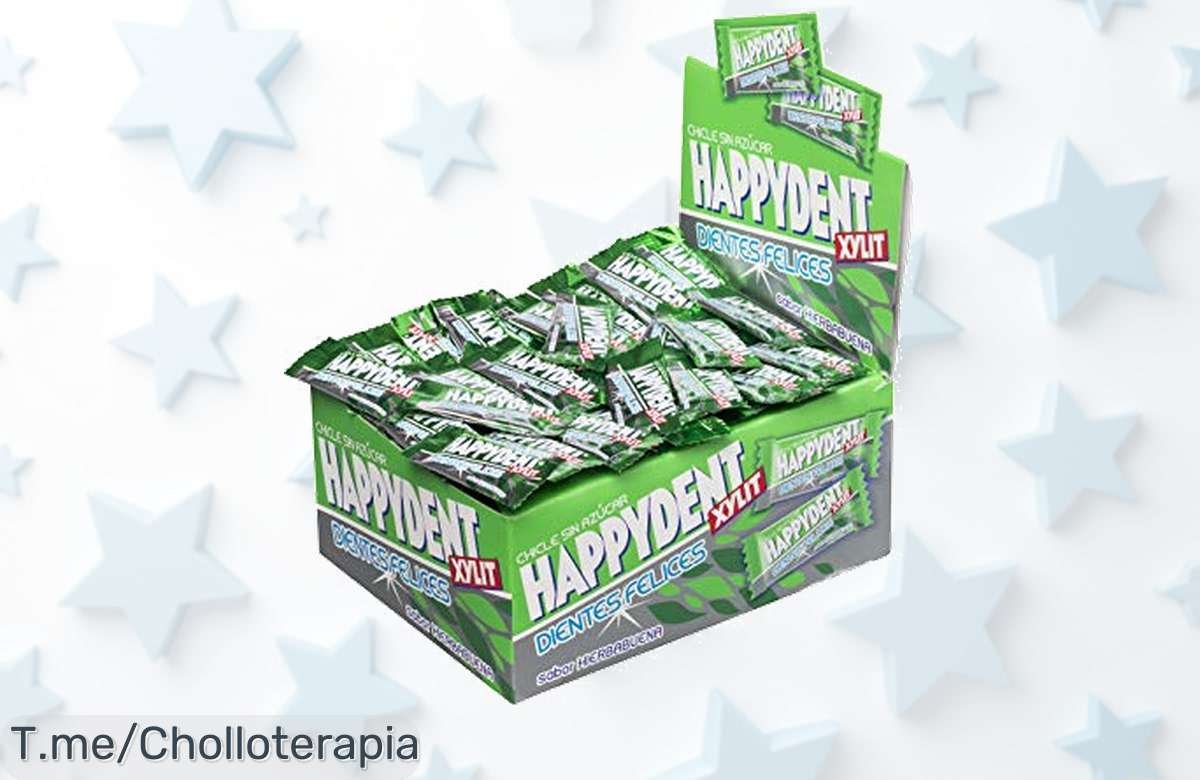 Descubre el ofertón de Happydent Hierbabuena: 200 chicles sin azúcar que refrescan tu aliento y cuidan tu sonrisa. ¡Aprovecha este precio loco antes de que se agoten!
