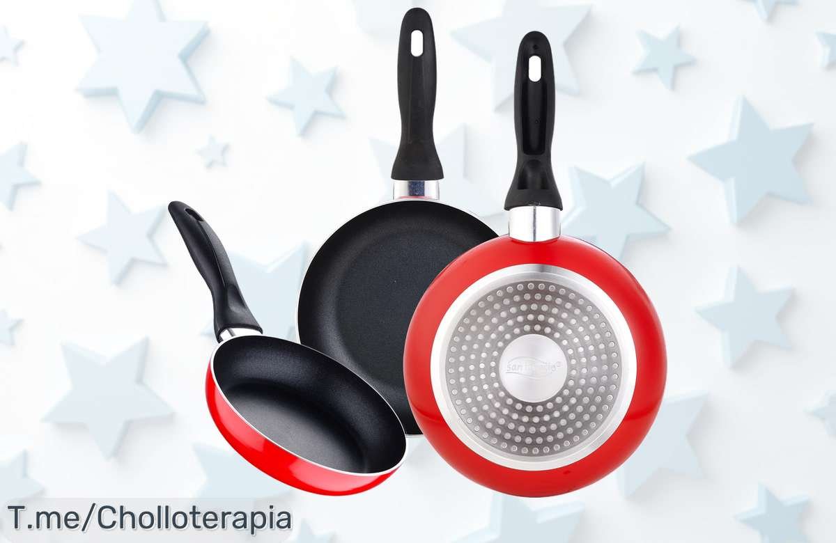 Descubre el ofertón de sartenes San Ignacio: 3 piezas antiadherentes a un precio loco. Cocina como un chef y aprovecha este super chollo antes que se agote. ¡Compra ya!