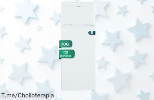 Descubre el ofertón del siglo: Frigorífico Combi Blanco, 206 Litros de espacio silencioso y luz brillante Mejora tu cocina hoy mismo antes que se acaben las unidades volando