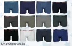 Descubre el pack de 12 calzoncillos boxer a un precio loco que te hará sentir increíble todo el día No pierdas este super chollo, ¡compra ya antes de que se agoten!