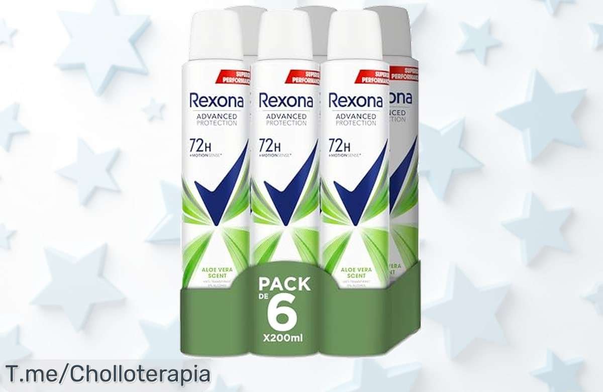Descubre el precio loco de Rexona: 72h de protección imbatible con Aloe Vera. Combate el sudor y no te pierdas este super chollo, ¡compra ahora antes que se agote!