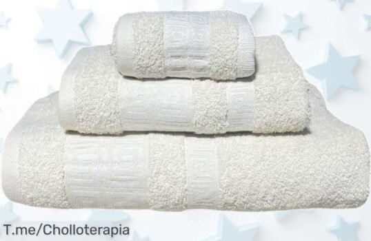 Descubre el relax total con las toallas ILOVEHOME: ¡3 piezas de algodón suave y absorbente a un precio loco! Oferta limitada, ¡compra ahora antes de que se agoten!