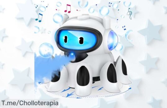 Descubre el robot juguete que iluminará los juegos de tu peque con luces, música y agua nebulizada a un precio loco ¡Aprovecha este chollazo antes que se agote!