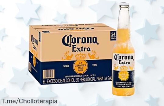 Descubre el sabor único de 24 tercios de Corona Cerveza Mexicana a un precio loco y aprovecha este ofertón exclusivo que alegrará tus momentos ¡Compra ya antes que se agoten!