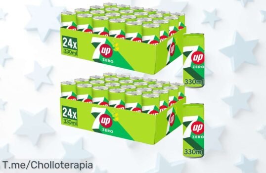 Descubre el sabor único de 7 UP Cero en un pack de 48 latas refrescantes ¡Oferta limitada, no dejar pasar este super chollo y haz tu compra antes que se agote!