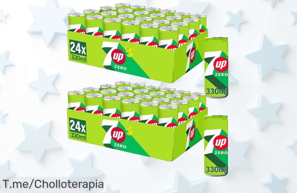 Descubre el sabor único de 7 UP Cero en un pack de 48 latas refrescantes ¡Oferta limitada, no dejar pasar este super chollo y haz tu compra antes que se agote!