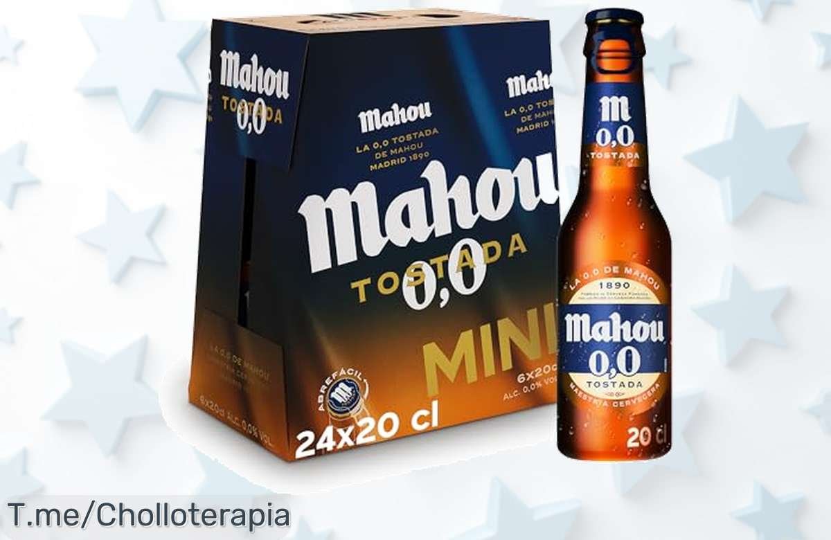 Descubre el sabor único de Mahou 0,0 Tostada en un pack de 24 botellas a precio loco. No te quedes sin este super chollo, ¡compra ya antes que se agote!