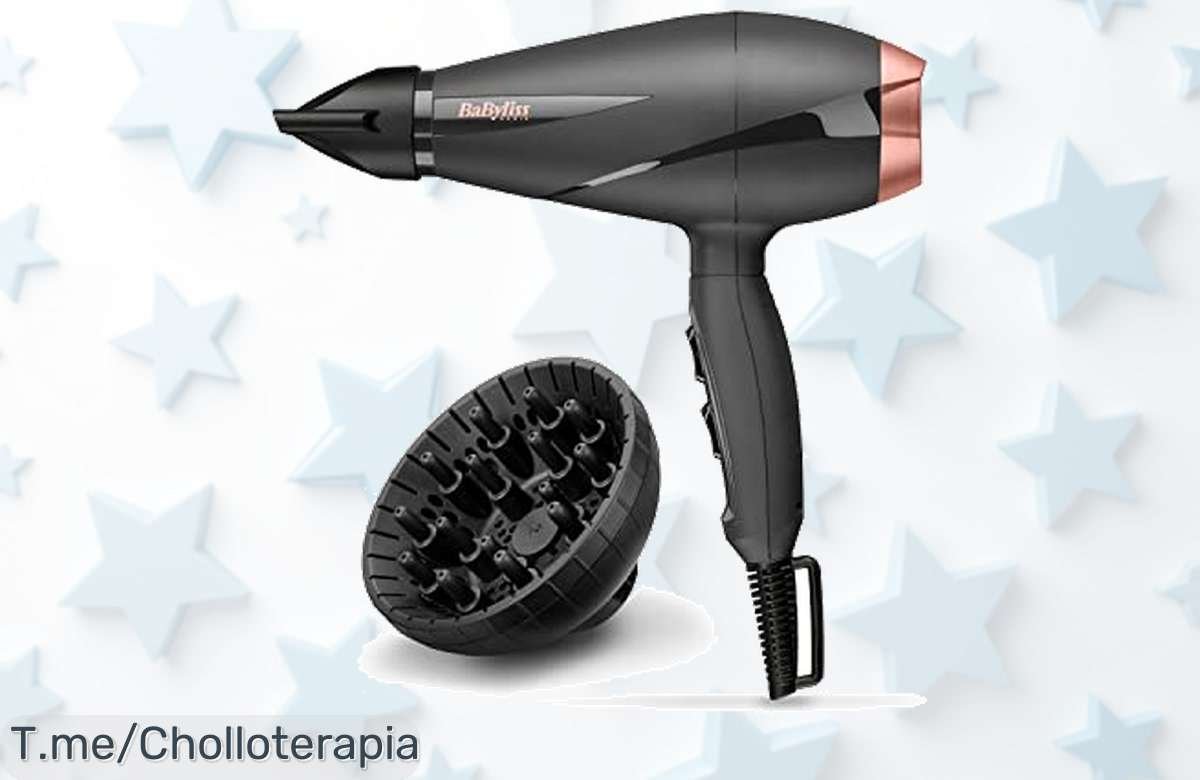 ¡Descubre el secador BaByliss 6709DE, ligero y potente para un cabello brillante sin estática! Aprovecha este ofertón antes de que se acabe, ¡hazlo tuyo ya!