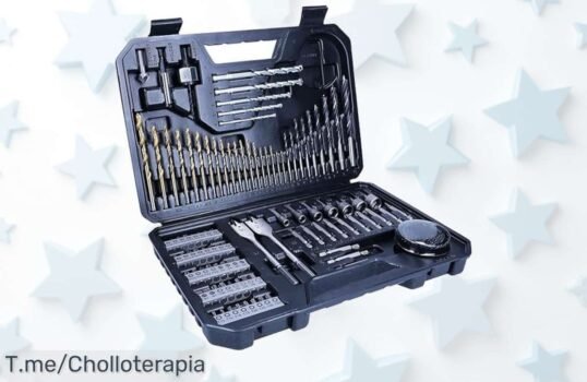 Descubre el set de brocas y puntas más completo con 103 unidades, un super chollo que hará tu vida fácil ¡No pierdas esta oferta única y cómpralo ya!