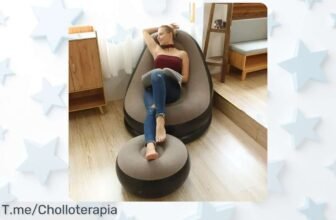 Descubre el sofá inflable que todos adoran: ¡un súper chollo para relajarte en casa o aventuras al aire libre! Aprovecha este precio loco antes de que se agote, oferta limitada