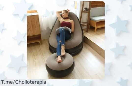 Descubre el sofá inflable que todos adoran: ¡un súper chollo para relajarte en casa o aventuras al aire libre! Aprovecha este precio loco antes de que se agote, oferta limitada