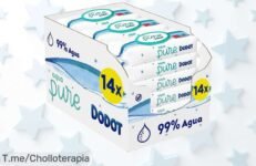 Descubre el super chollo de Dodot Toallitas Pure Aqua: 99% agua para la piel de tu bebé, ¡ofertón limitado que no puedes dejar escapar! Compra ya antes de que se agoten