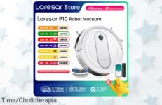 Descubre el super chollo de Laresar P10, la aspiradora robot que limpia sola y transforma tu hogar en un lugar impecable ¡Aprovecha esta oferta loca antes de que se agote!