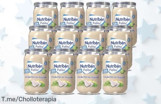 Descubre el super chollo de Nutribén Potitos: 12 tarritos deliciosos y saludables llenos de verduritas y lenguado para tu bebé, ¡compra ahora antes que se agote!