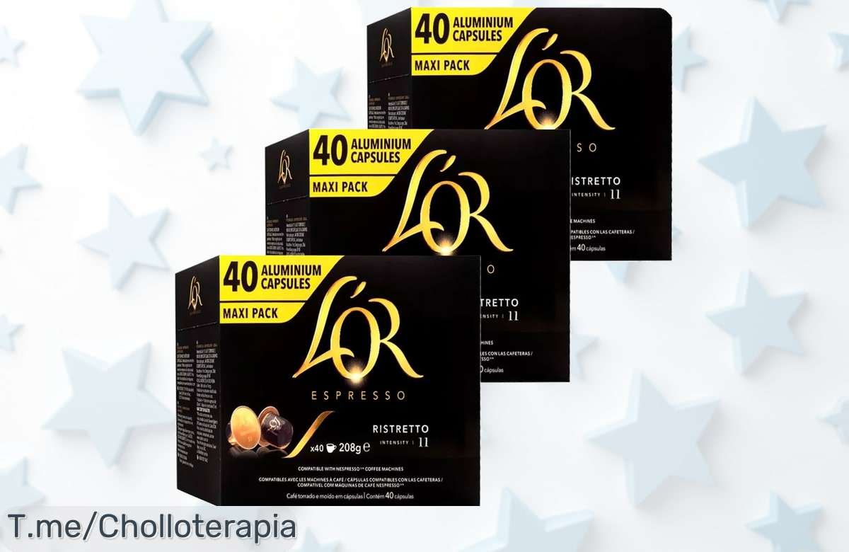 Descubre el super chollo de Ristretto L’OR: 120 cápsulas en un Maxi Pack irresistible con descuento brutal. ¡Aprovecha esta oferta única y cómpralo ya antes de que se agote!